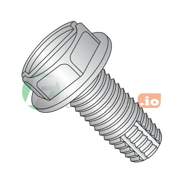 Newport Fasteners Thread Cutting Screw, 1/4"-20 x 3/4 in, Plain Stainless Steel Hex Head Slotted Drive, 1000 PK 681782 - main